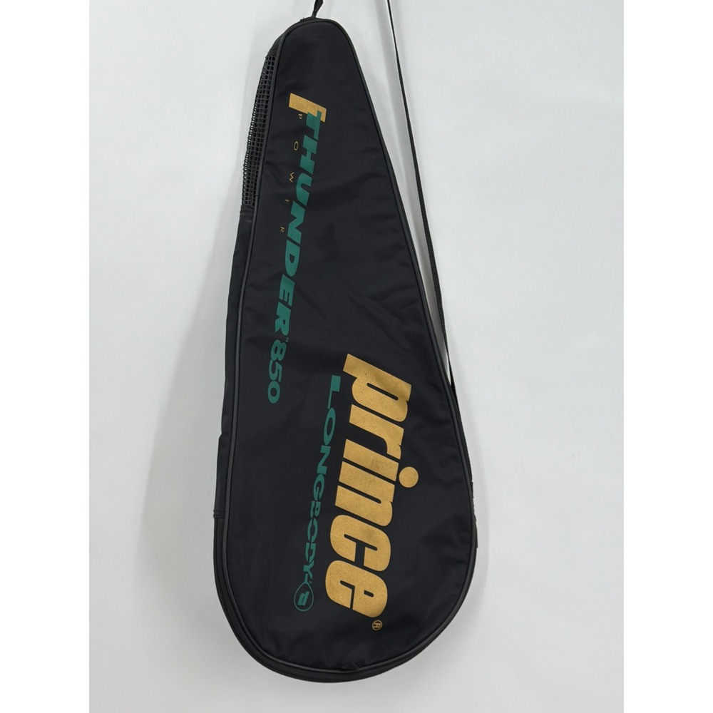 Prince Power Thunder 850 Longbody Tennis Racquet Cover Bag Black Gold Vintage